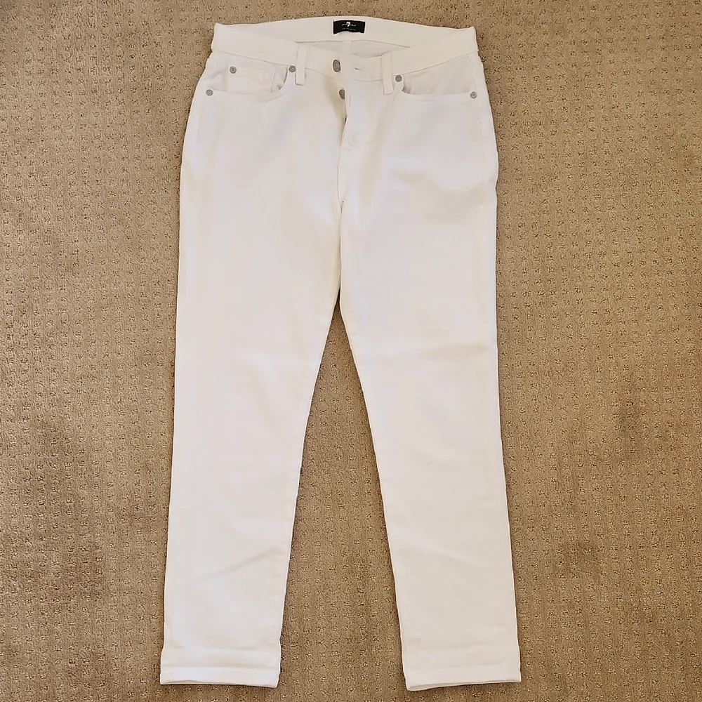 White Women's Jeans 7 For All Mankind - Picture 1 of 8